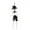 Black, variant on Halloween Skeleton Decor Gothic Style Skull Bride Groom Simulated Mr. and Mrs. Skeleton Hanging Decorations for Halloween Party
