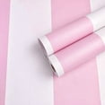 thumbnail image 3 of AINITAOCOM Self Adhesive Vinyl Pink and White Stripe Peel and Stick Wallpaper Shelf Liner for Walls Nursery Girls Bedroom Cabinets Dresser Drawer Furniture Decal Removable Waterproof 17.7x117 Inches, 3 of 4