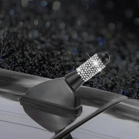 MYTAKEND Car Short Antenna Bling Short Car Antenna Replacement Universal Automotive Exterior Accessories Vehicle Antenna for Truck Car White