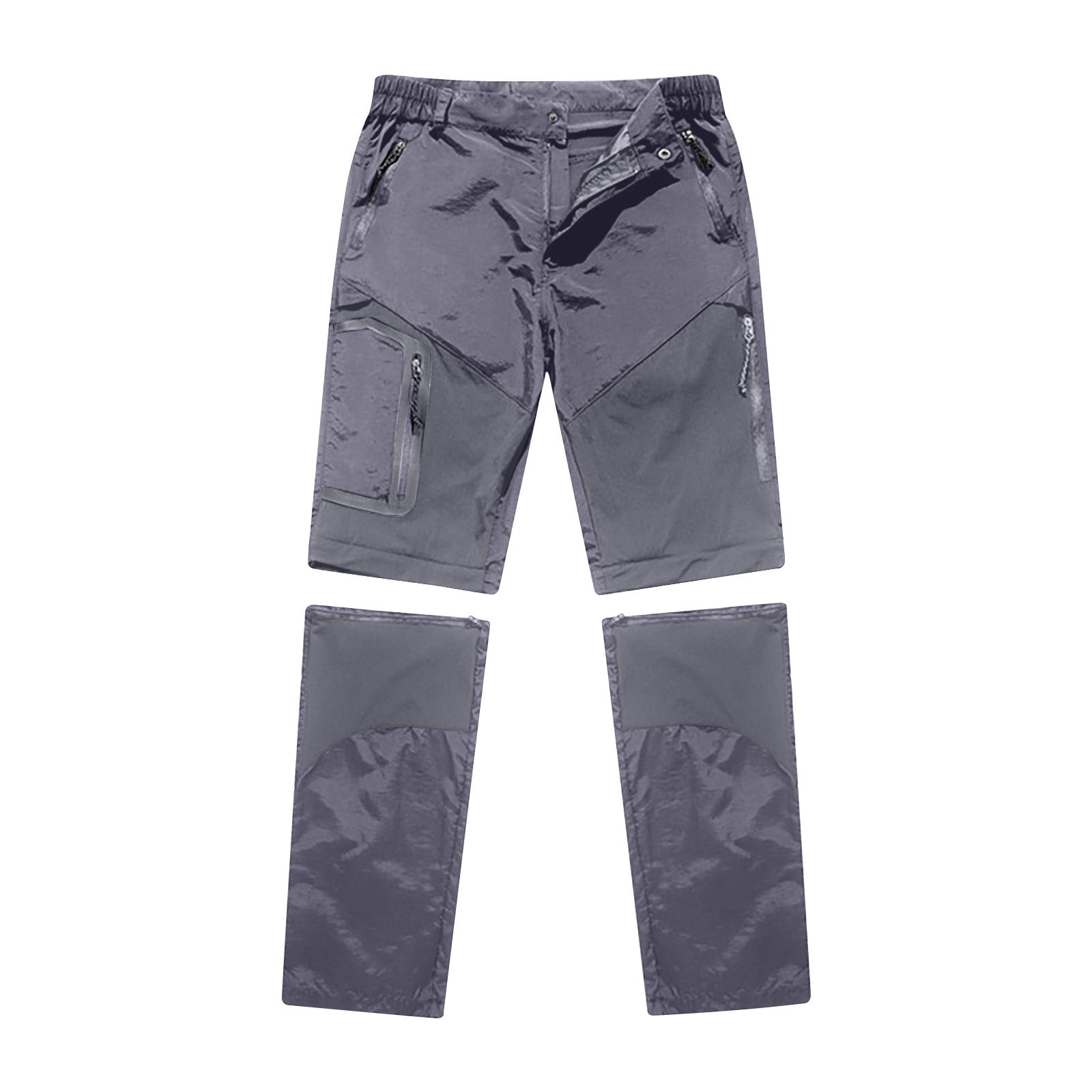 Yuyuzo Men's Relaxed Fit Convertible Cargo Pants, Zip Off