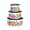 Iris, variant on Food Storage Containers with Lids, 4"/ 5"/ 6" Nesting Bowls Set, Serving Bowls with Lids Set, Pasta Ceramic Bowls Set Decorative Bowl for Soup, Stew, Cereal, Microwave and Oven Safe (Rose)