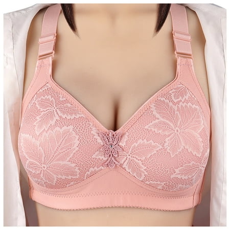 

Pedort Sticky Bra Helenbra Bras Front Closure Posture Wireless Back Support Full Coverage Bra Hot Pink 80C
