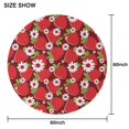 thumbnail image 6 of Red Strawberry Plants Fruit Flower Round Tablecloth 60"x60",Wrinkle Wipeable Table Cloth for Kitchen Dining Room Picnic Patio Party, 6 of 6