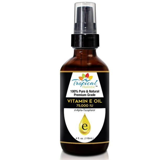 Aceite de vitamina E Tropical Holistic 118 ml 75,000 UI de D-alfa tocoferol