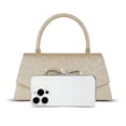 thumbnail image 6 of Womens Evening Bag Sparkly Bow Clutch Purse Wedding Party Purses Glitter Rhinestone Cocktail Prom Handbags, 6 of 8