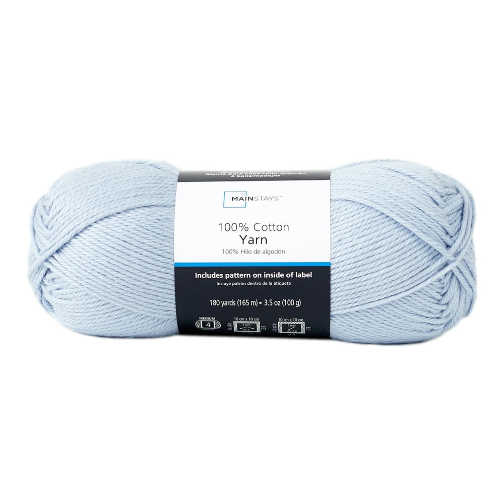 Mainstays 100% Cotton Yarn - Blue Shell - 3.5oz 180yds - 4 Medium ...