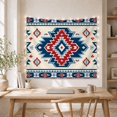 thumbnail image 5 of Symmetrical Southwestern Diamond Art on Cream Background, Majestic Boho for Native Art Lovers, Geometric Star Decor, Housewarming Gift, Tapestry Wall Hanging for Bedroom and Living Room, 5 of 7