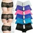 thumbnail image 3 of 6-Pack Women's Lace Boyshorts Bikini Panties Sexy Boy Shorts Panty Underwear (L), 3 of 3