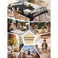 thumbnail image 5 of Black Bear Table Cloth, Vintage Forest Cabin Animals Silhouette Waterproof Tablecloth for Rectangle Tables, Reusable Washable Fabric Table Cover for Restaurant Kitchen Dining Tables 54"x108", 5 of 6