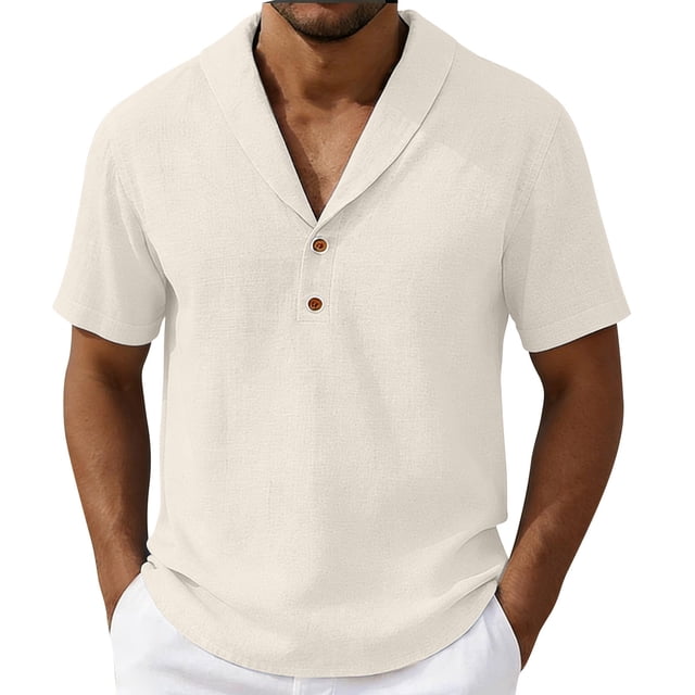Top Casual Suelto de Lino de Color Sólido para Deporte Y Vacaciones Al Mar