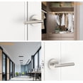 thumbnail image 2 of Matte Door Handles Interior Knurled Privacy Door Handles Heavy Duty Door Lever for Bedroom or Bathroom Reversible Keyless for Left Right Handed Doors AM, 2 of 6