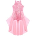 thumbnail image 4 of Miutii Kids Flower Girls Dress Sparkly Sequins Wedding Ball Gown Princess Birthday Pageant Maxi Pink 12, 4 of 7