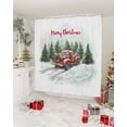 thumbnail image 3 of Red Truck Christmas Shower Curtain, Xmas Tree Snowflake Waterproof Washable Boho Funny Cute Shower Curtains Set for Bathroom Farmhouse Bathtubs Decor with Hook, 36"Wx72"L, 3 of 7