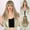 Ombre Brown Golden Blonde, variant on Creamily 26 Inch Brown Wigs for Women Hair Wig Long Brown Wigs with Blonde Highlight Wig Cap for Daily