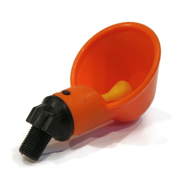 The ROP Shop Poultry Drinker Plastic Water Cup with Low Pressure Automatic Float 1/8" MPT