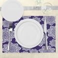 thumbnail image 3 of Ambesonne Blue White Place Mats Set of 4, Flora Lace Snowflake, Standard Size, Blue White, 3 of 6