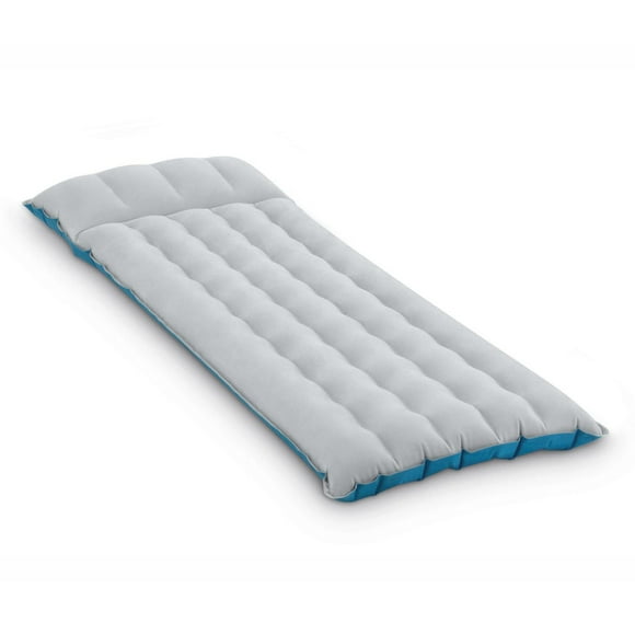INTEX Camping Mat / Jr. Cot Camping Air Mattress, 26.5in x 72.5in x 6.75in, Plush top and laminated bottom