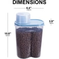 thumbnail image 5 of 2 Pack 2lb/2.5L Pet Food Storage Container with Measuring Cup, Can Covers and Bowl for Small Dog, Cat, Waterproof-BPA Free, 5 of 7
