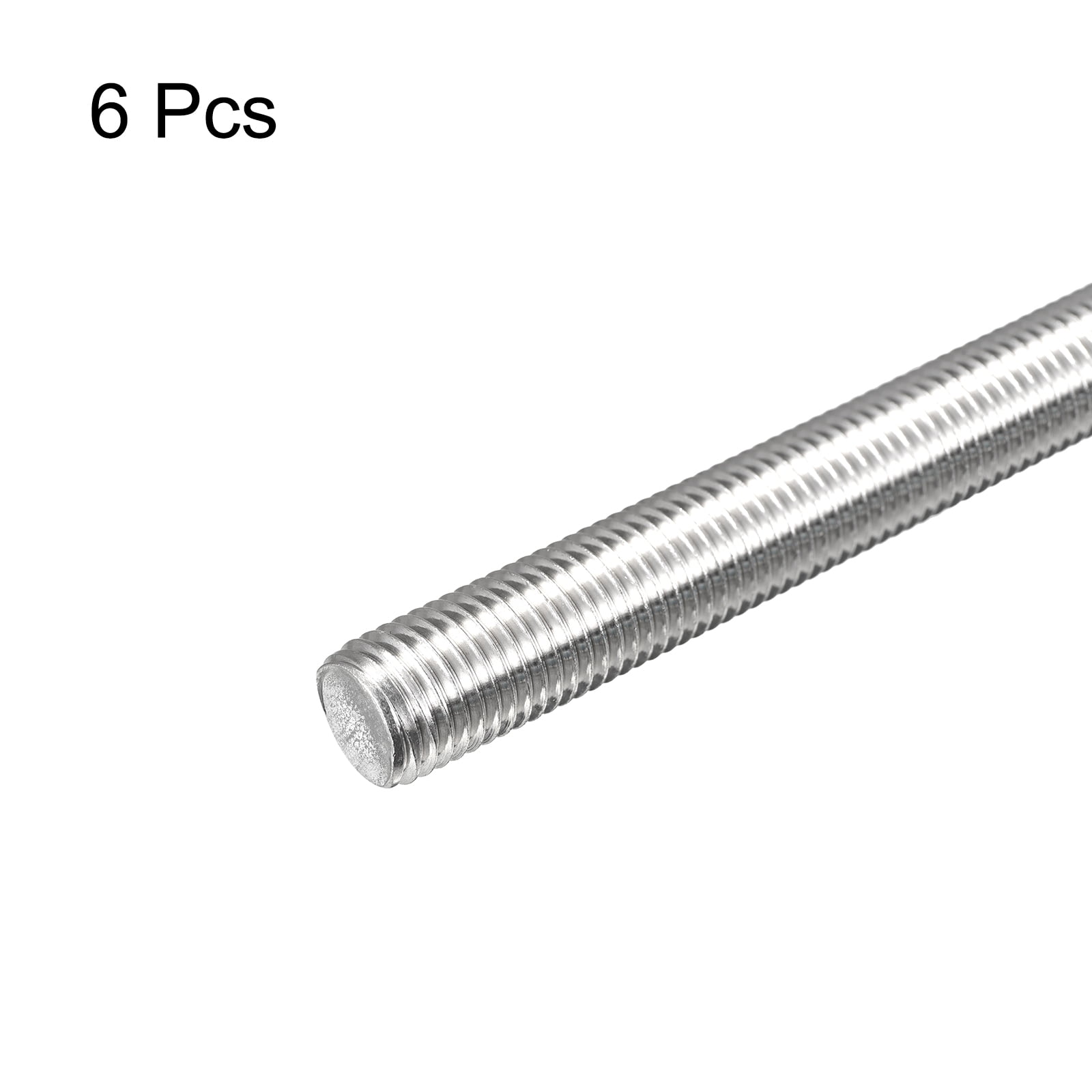 Fully Threaded Rod M16 x 100mm 2mm Thread Pitch 304 Stainless Steel Right Hand Threaded Rods Bar Studs 6 Pack