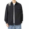 thumbnail image 2 of Maean Mens Button down Shirts Jacket Long Sleeve Loose Shacket Lightweight Work Jackets with Pockets, 2 of 7