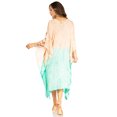 thumbnail image 2 of Sakkas Clementine Third Women's Tie Dye Caftan Dress/Cover Up Beach Kaftan Summer - 44-MintBrown - One Size, 2 of 5