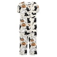 thumbnail image 4 of SwiftWear Halloween Pajamas Women 2 Piece Lounge Set Short Sleeve Henley Top & Capris Cute Pajama Sets, 4 of 6