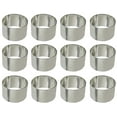 thumbnail image 3 of SKAVIJ Handmade Napkin Rings Set of 50 for Everyday, Dining Table Decoration (Silver), 3 of 5