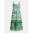 thumbnail image 5 of Time and Tru Women's Tie Bodice Strappy Midi Dress, Sizes XS-XXXL, 5 of 5