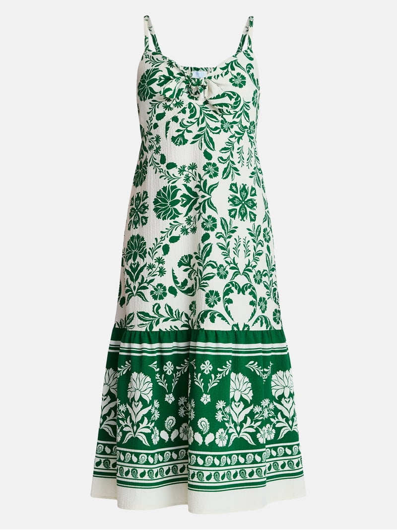 Time and Tru Women's Tie Bodice Strappy Midi Dress, Sizes XS-XXXL - Walmart.com Time and Tru Women's Tie Bodice Strappy Midi Dress, Sizes XS-XXXL - Walmart.com