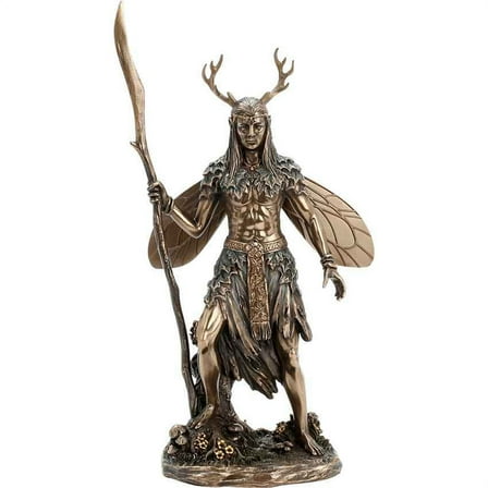 Veronese Design 10 3/8" Winged Antler Elven Druid Cold Cast Resin Antique Bronze Finish Statue
