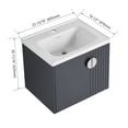 thumbnail image 2 of Modern Bathroom Vanity Cabinet with Sink, Wall Mounted Floating Storage Cabinet with Soft-Close Door, 2 of 8