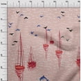 thumbnail image 3 of oneOone Cotton Cambric Light Pink Fabric Tropical Bach Craft Projects Decor Fabric Printed By The Yard 56 Inch Wide, 3 of 4