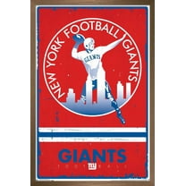 NFL New York Giants - Retro Logo 15 Wall Poster, 14.725" x 22.375", Framed