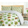 thumbnail image 5 of Ambesonne Cinco de Mayo Duvet Cover Sets, Cactus Characters Fun, 2-Queen, Lime Green White Mustard, 5 of 7