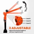 thumbnail image 4 of Steel Pickup Truck Crane Hoist, 1100 lbs Capacity, 2000 lbs 12V Winch, 360° Swivel, Extendable Boom Height 59.06-86.61 in, Workshops, Factory Sites, 4 of 9