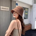 thumbnail image 3 of Womens Summer Hats Only Moment Sun Hats for Women Blended Fabric Upf 50 Floppy Wide Brim Travel Bucket Hat Foldable Packable Coffee,One Size, 3 of 4