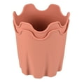 thumbnail image 1 of Uxcell 4" maceta de flores redonda de silicona, contenedor decorativo, paquete de 2 en naranja, 1 of 1
