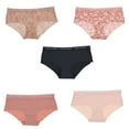 thumbnail image 2 of Marilyn Monroe Women's Seamless Banded Hipster Panties 5 Pack - Cheetah & Floral Pinks - X-Large, 2 of 10