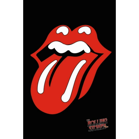 BUY ART FOR LESS Officially Licensed The Rolling Stones Tongue 50 Year Anniversary Sticky Fingers 1971 24 x 36 Inch Music Art Print Poster - Decorative Print - Poster Paper - Ready to Frame