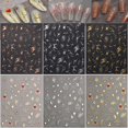 thumbnail image 5 of NEWSPIED 6 Sheets Sun Star Nail Art Stickers Moon Fish Bone Nail Decals Gold Rose Sliver Fish Bone Moon Star Design Nail Art Supplies for Women Girls Acrylic Nails Decorations, 5 of 7