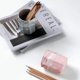 thumbnail image 2 of Ceramic Desk Pen Holder Stand Marble Pattern Pencil Cup Pot Desk Organizer Makeup Brush Holder (Gray A), 2 of 4