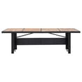 thumbnail image 3 of vidaXL 11 Piece Outdoor Dining Set Poly Rattan Acacia Wood Black, 3 of 5