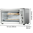 thumbnail image 6 of KFFKFF 13-Function Air Fryer Toaster Oven, 28L/29.6Qt Convection Oven, 1800W Dual-Level Countertop Toaster Ovens Combo with Wire Racks, Pizza Pan, Gloves, Suitable for Domestic and Business Use, 6 of 8