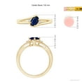 thumbnail image 5 of ANGARA Natural Blue Sapphire and Diamond Split Shank Engagement Ring in 14K Yellow Gold for Women (Size-7x5mm) | September Birthstone, Anniversary, Jewelry Gift for Women | Natural Blue Sapphire Ring, 5 of 10