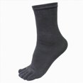 thumbnail image 2 of Ccpelsie Womens Comfort Socks Solid Color Cotton Breathable Soft Crew Socks Everyday(A01-Dark gray,One Size), 2 of 2
