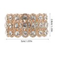 thumbnail image 4 of Pulsera elástica con perlas y diamantes de imitación de flores, joyería nupcial para boda (oro rosa), 4 of 5