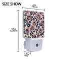 thumbnail image 6 of WOBOGO Mauve Vintage Rose LED Night Light 2 Pcs Set 0.5 Watt Wall Plug in Dusk to Dawn Automatic Switch Soft White Light, 6 of 7