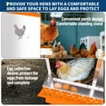 thumbnail image 3 of Chicken Nesting Boxes, 8 Compartment Metal Chicken Egg Laying Box with Lid Cover for Hens/Ducks, Easy Egg Collection Hen Roosting and Coop Use, Orange, 3 of 7
