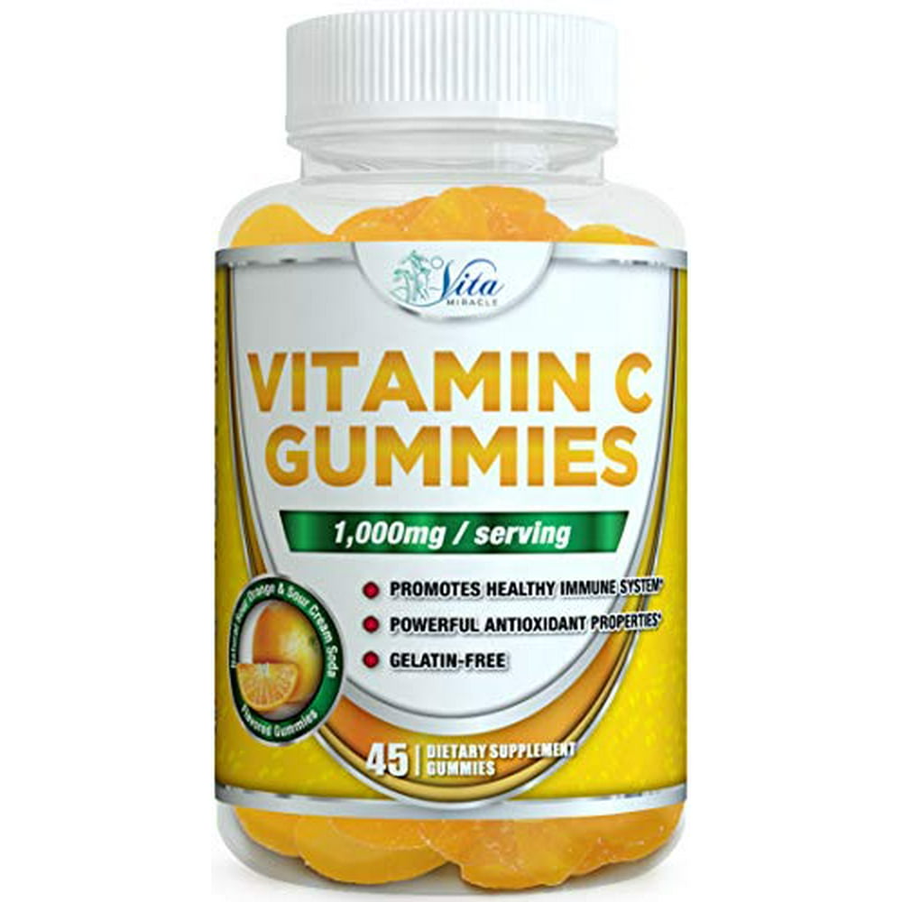 Vitamin C Gummies 1000mg With Zinc Potent Immune Support Chewable
