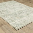 thumbnail image 5 of 5' X 7' Green And Ivory Oriental Power Loom Stain Resistant Area Rug, 5 of 5